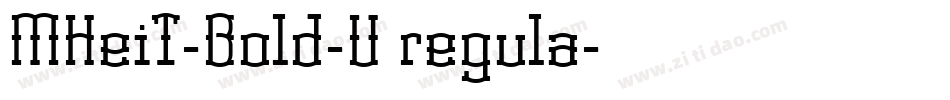 MHeiT-Bold-U regula字体转换